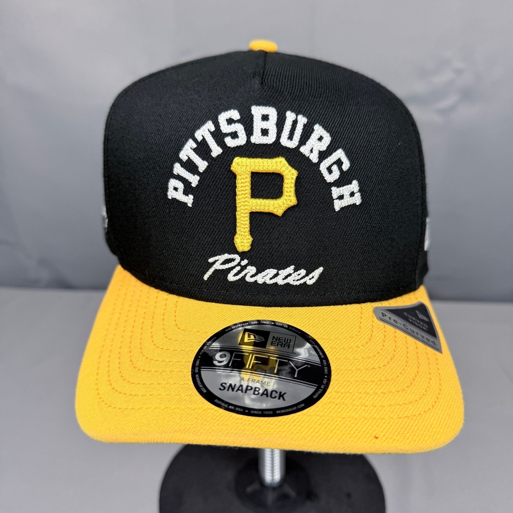 New Era 9FIFTY A-Frame Pittsburgh Pirates Snapback Hat Black Yellow MLB Cap